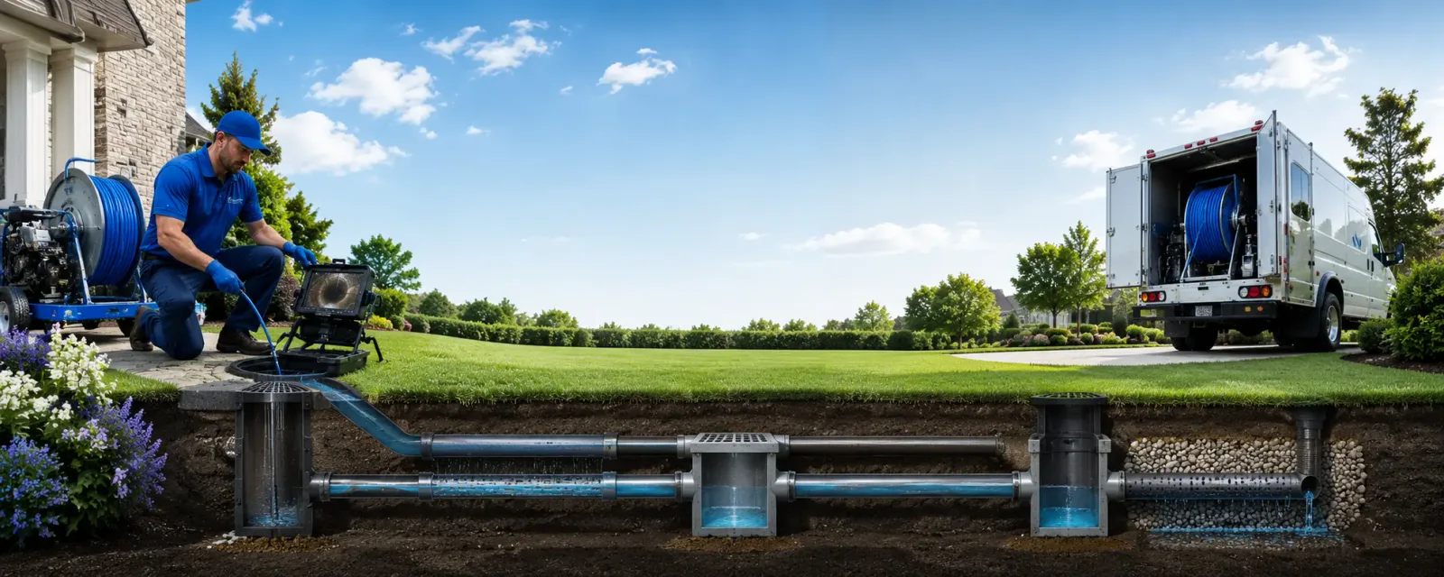 Outdoor drain cleaning information for De Soto, KS